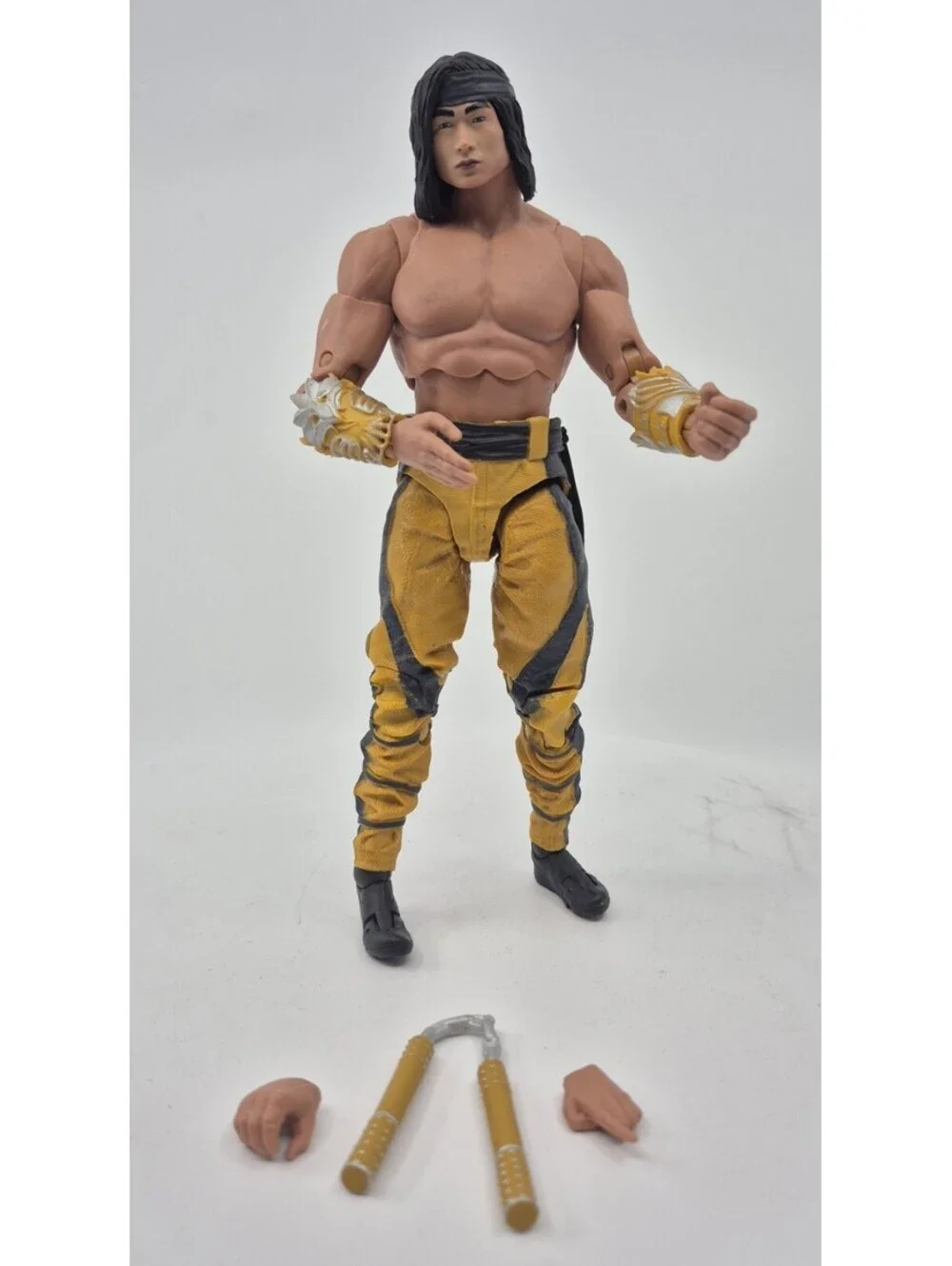 McFarlane Toys Mortal Kombat 11 Liu Kang Yellow Pants Action Figure Loose